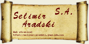 Selimir Aradski vizit kartica